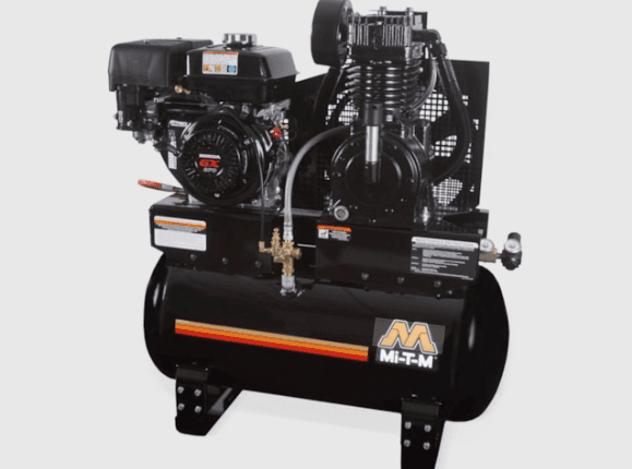 Mi-T-M industrial engine mounted on jobsite equipment